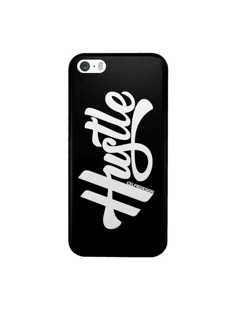 

CelfieDesign Black & White Hustle Black Printed iPhone SE Slim Back Case