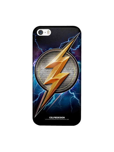 

CelfieDesign Blue & Gold Flash Storm iPhone SE Slim Back Case