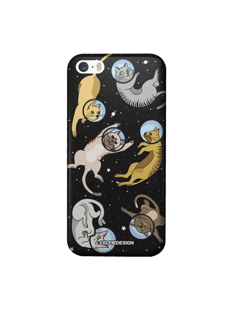 

CelfieDesign Black & Brown Cat In Space iPhone SE Slim Back Case