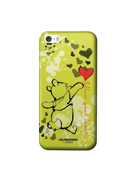 

CelfieDesign Green & Black Follow your Heart Plastic iPhone SE Slim Back Case