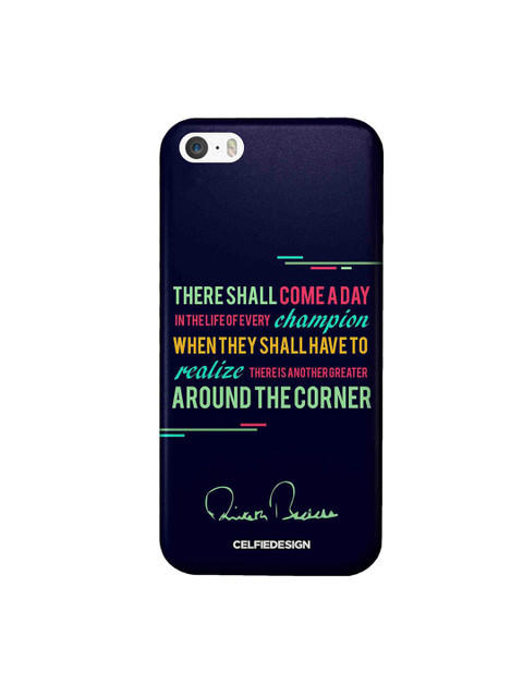 

CelfieDesign Navy Blue & Pink Champion AB Quotes iPhone SE Slim Back Case