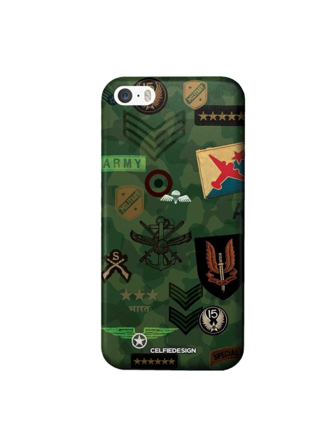 

CelfieDesign Green & Brown Roger That iPhone SE Slim Back Case