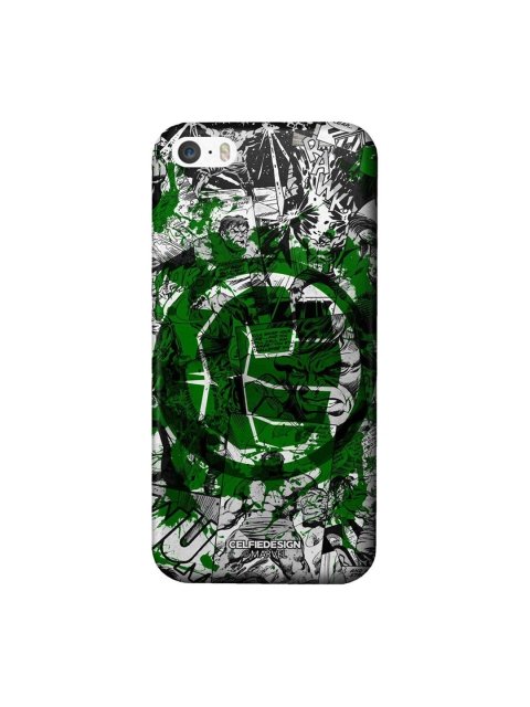 

CelfieDesign Green & Grey Splash Out Hulk Fist Plastic iPhone SE Slim Back Case