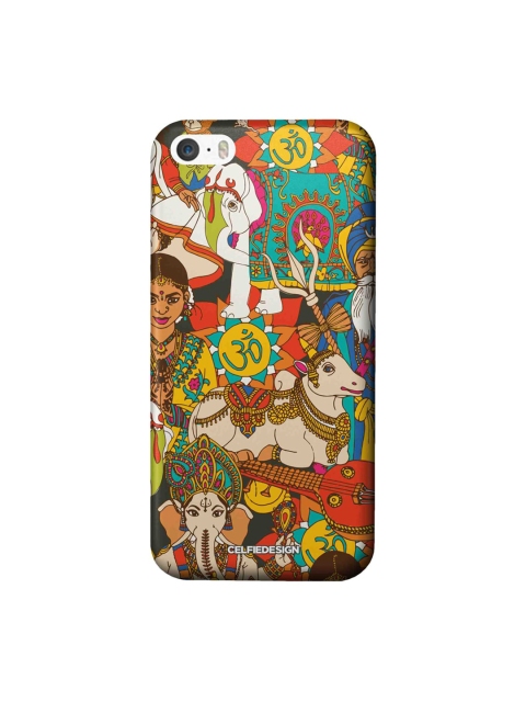 

CelfieDesign Yellow & Teal Namaste India iPhone SE Slim Back Case