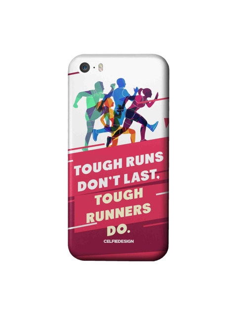 

CelfieDesign Pink & White Tough Runners Typography Printed iPhone SE Slim Back Case