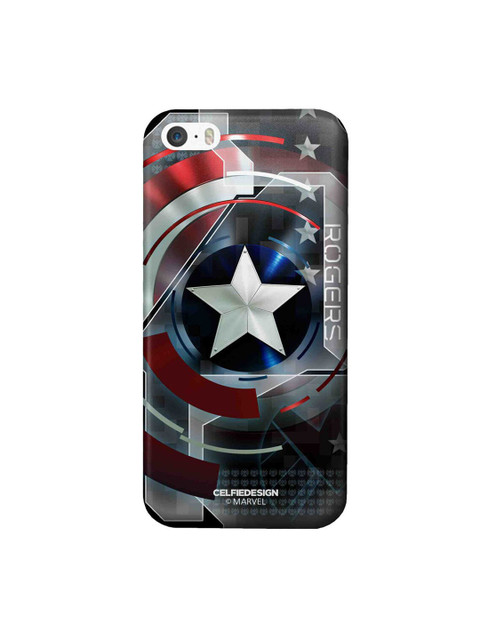 

CelfieDesign Red & Blue Cap Am Rogers iPhone SE Slim Back Case