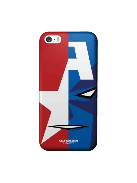

CelfieDesign Red & Blue Face Focus Captain America iPhone SE Slim Back Case