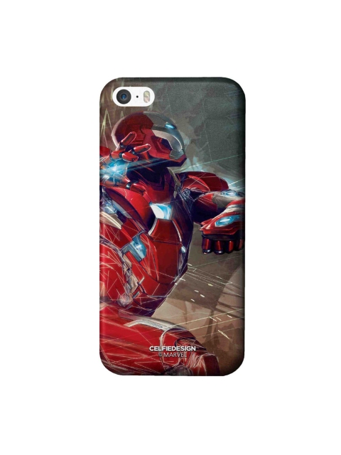 

CelfieDesign Multi-Coloured Ironman Attack iPhone SE Back Case