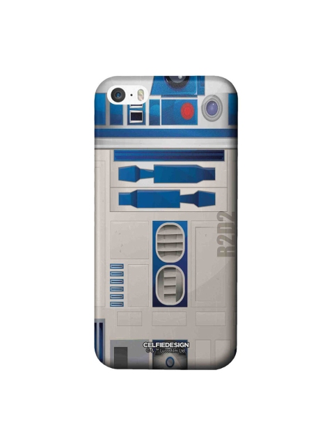 

CelfieDesign Grey & Blue Printed Attire R2D2 iPhone SE Slim Back Case