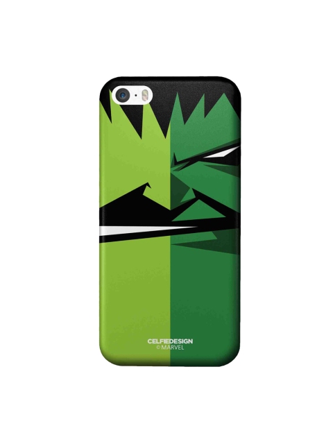 

CelfieDesign Green & Black Face Focus Hulk Superhero Printed iPhone SE Slim Back Case