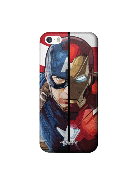 

CelfieDesign Multi-Coloured Printed Man vs Machine iPhone SE Slim Back Case