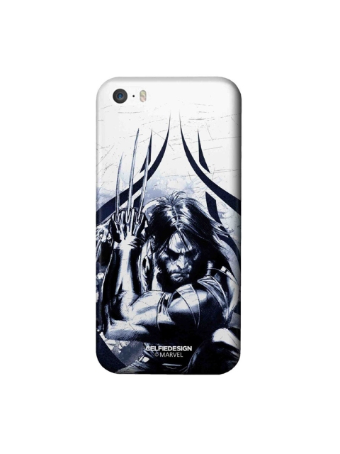 

CelfieDesign White & Black Lethal Logan Printed iPhone SE Slim Back Case