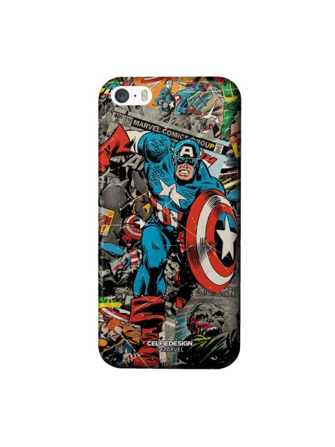 

CelfieDesign Blue & Red Comic Captain America iPhone SE Slim Back Case