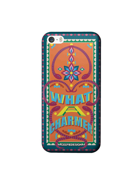 

CelfieDesign Orange & Blue What A Charmer iPhone SE Slim Back Case