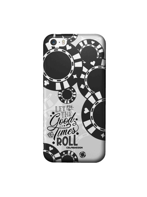 

CelfieDesign Multi-Coloured Let The Good Times Roll iPhone SE Back Case
