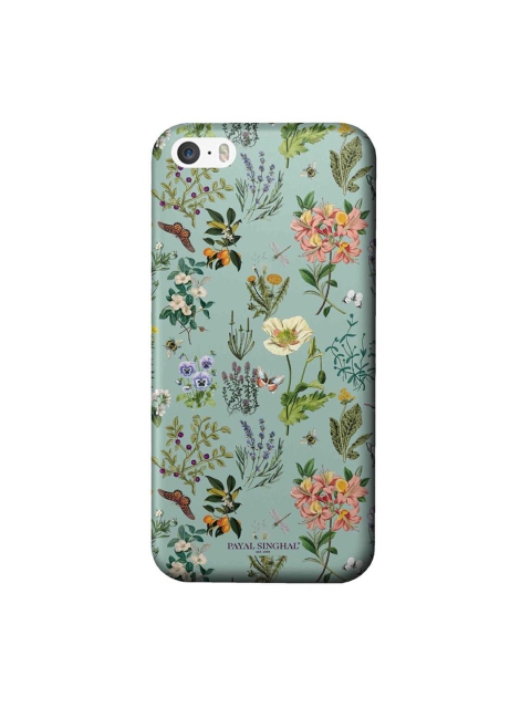 

CelfieDesign Multi-Coloured Printed Titli Aqua iPhone SE Slim Back Case