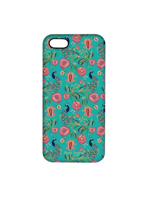 

CelfieDesign Turquoise Blue Payal Singhal Anaar and Mor Teal iPhone SE Back Case