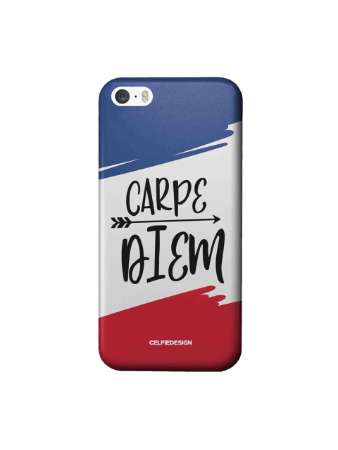 

CelfieDesign Blue & White Carpe Diem iPhone SE Slim Back Case