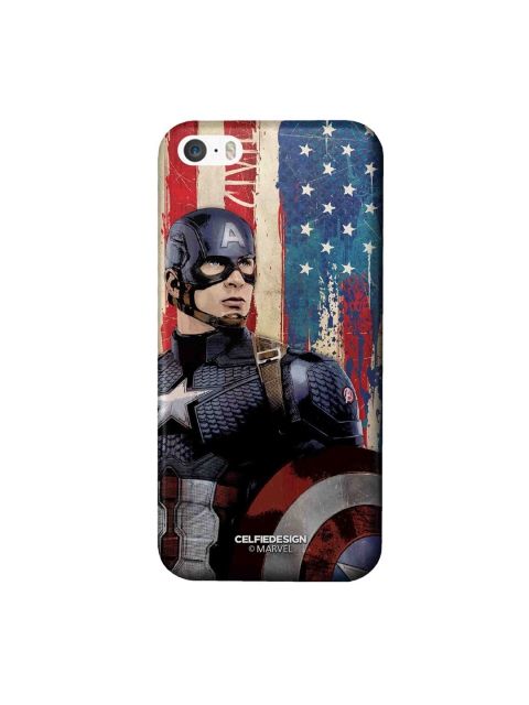 

CelfieDesign Blue & Red Captain America iPhone SE Slim Back Case