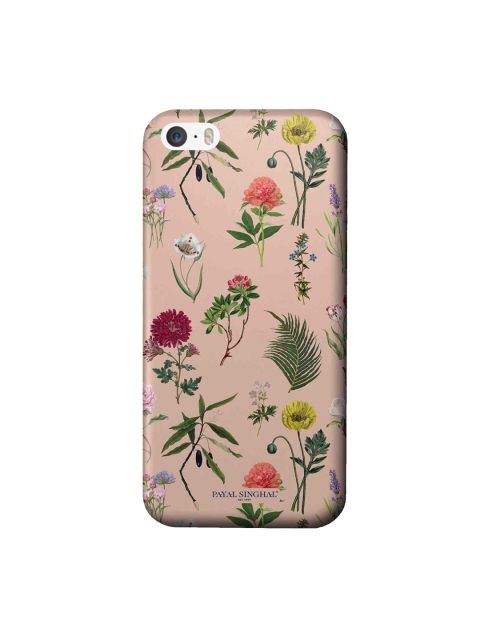 

CelfieDesign Pink & Green Floral Printed iPhone SE Slim Back Case