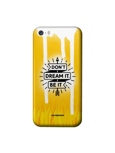 

CelfieDesign Yellow & White Graphic Printed iPhone SE Slim Back Case