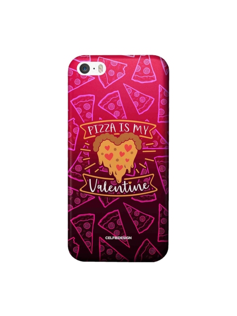

CelfieDesign Pink & Yellow Pizza Is My Valentine iPhone SE Slim Back Case