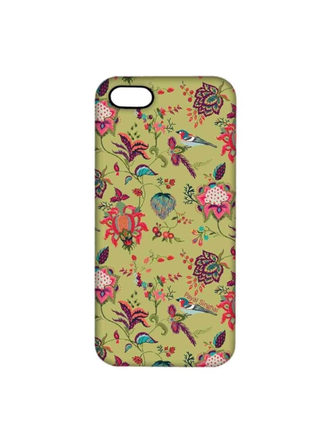 

CelfieDesign Olive-Green & Pink Printed Payal Singhal Chidiya iPhone SE Slim Back Case