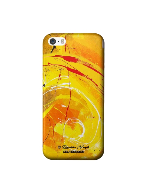 

CelfieDesign Yellow & Red Printed iPhone SE Slim Back Case