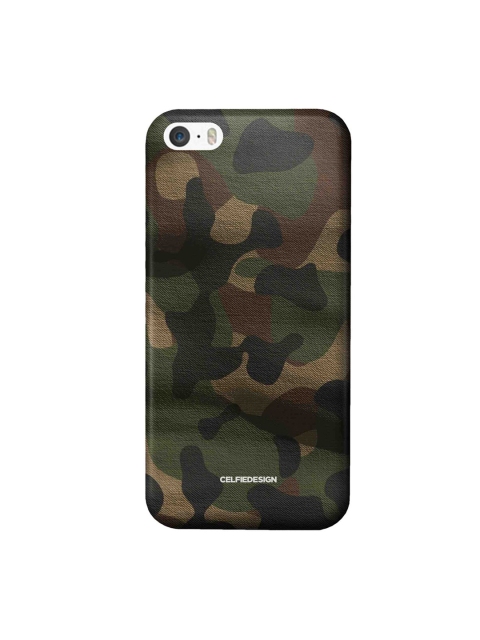 

CelfieDesign Green Printed Camouflage Rifle iPhone SE Slim Back Case