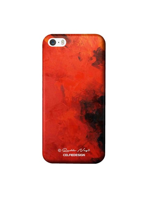 

CelfieDesign Black & Red Printed Red on Me iPhone SE Slim Back Case