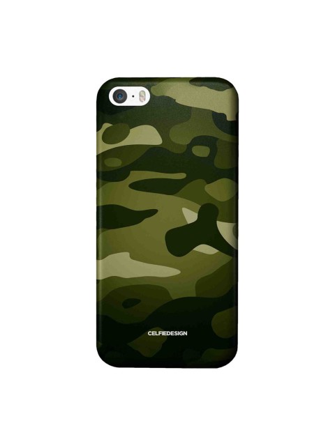 

CelfieDesign Green Printed Camo Army iPhone SE Slim Back Case