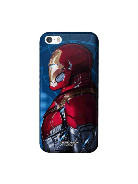 

CelfieDesign Multicolored Iron Man side Armor iPhone SE Slim Back Case, Multi