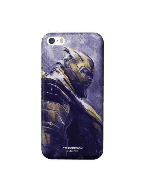 

CelfieDesign Purple & Gold-Toned Thanos Suited up iphone SE Back Case