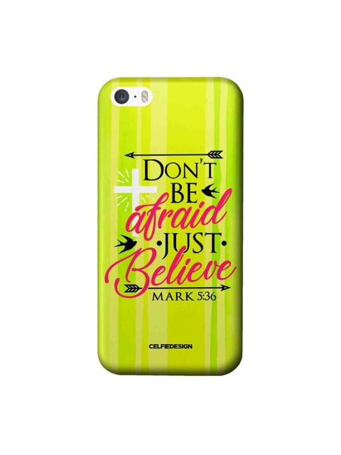 

CelfieDesign Lime Green & Red Just Believe iPhone SE Slim Back Case