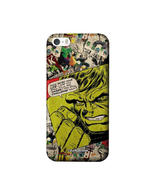 

CelfieDesign Multi-Coloured Printed Comic Hulk iPhone SE Slim Back Case