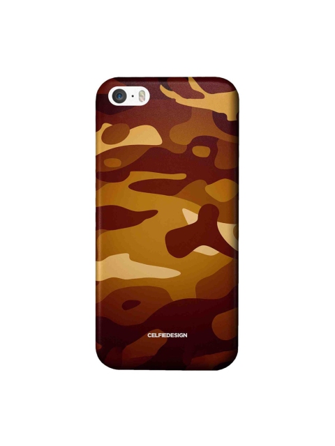 

CelfieDesign Brown Printed Camo Saddle iPhone SE Slim Back Case
