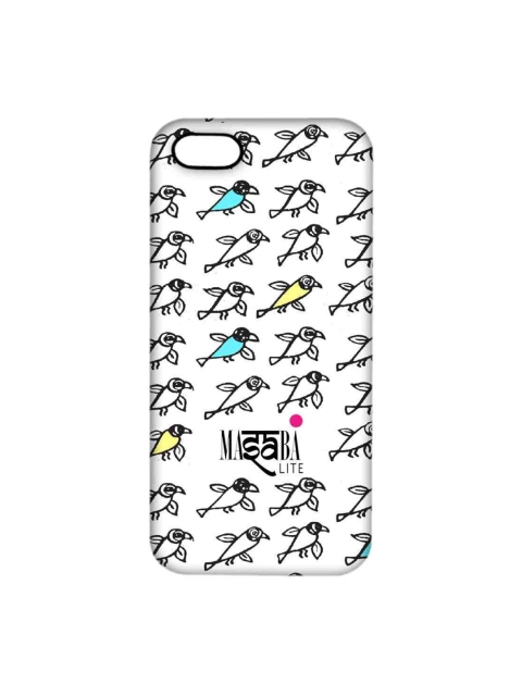 

CelfieDesign White & Black Printed iPhone SE Slim Back Case