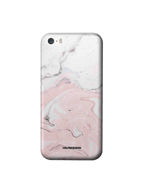 

CelfieDesign White & Pink Marble Rosa Verona iPhone SE Slim Back Case
