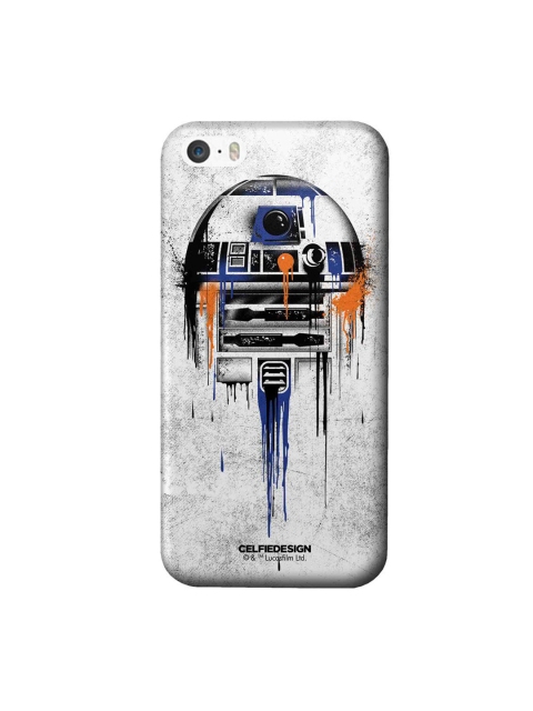 

CelfieDesign White & Blue Astro Droid iPhone SE Slim Back Case