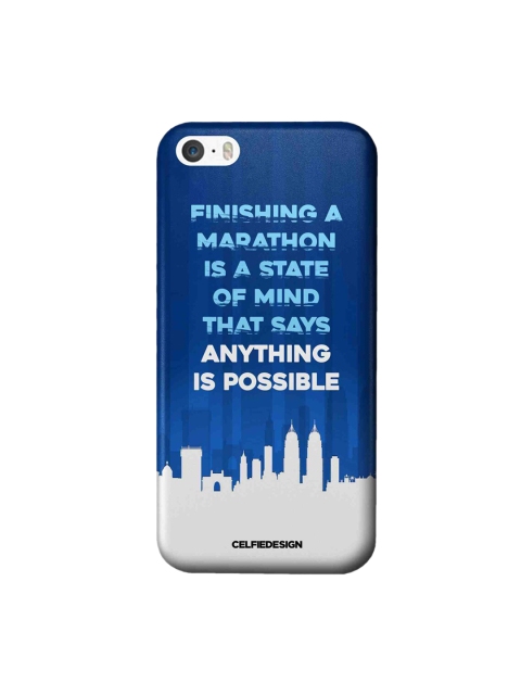 

CelfieDesign Blue & White Printed Anything Is Possible iPhone SE Slim Back Case