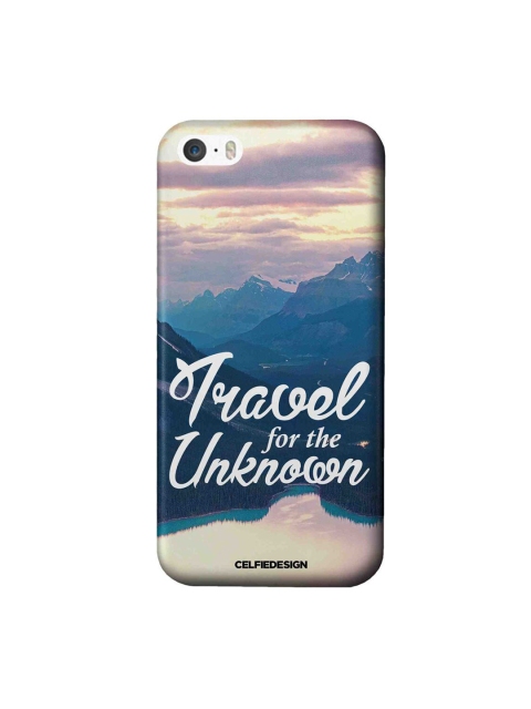 

CelfieDesign Multi-Coloured Printed Travel For The Unknown iPhone SE Slim Back Case