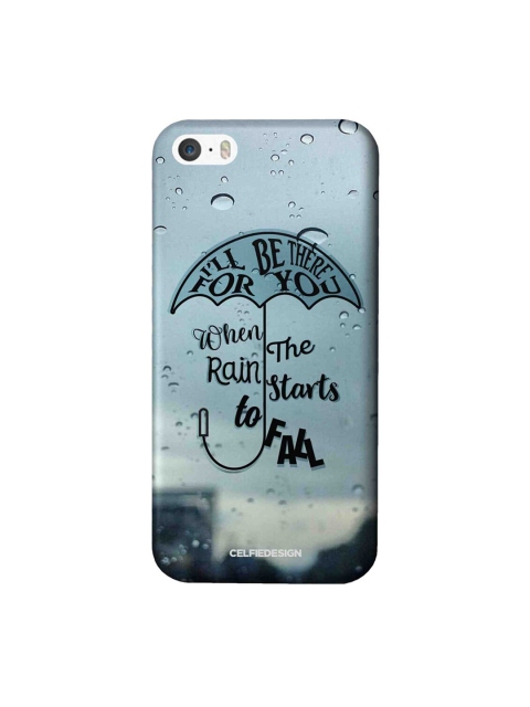 

CelfieDesign Blue & Cream Colored Printed iPhone SE Slim Back Case