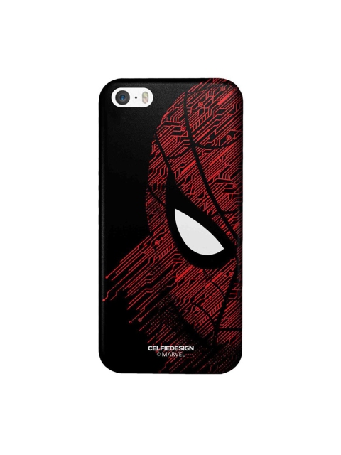

CelfieDesign Black & Red Printed Sketch Out Spiderman iPhone SE Slim Back Case