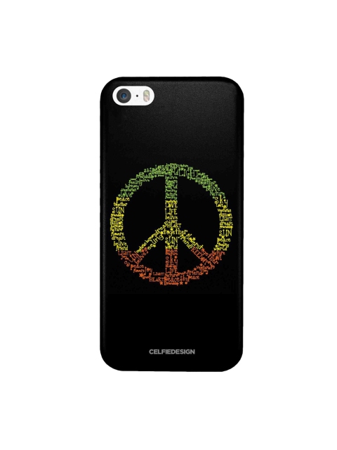 

CelfieDesign Black & Yellow Symbol of Peace iPhone SE Slim Back Case