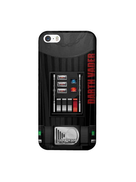 

CelfieDesign Black & Red Printed iPhone SE Slim Back Case