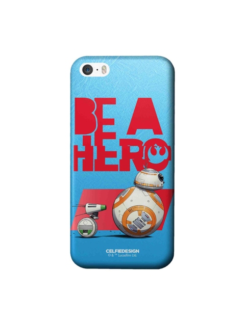 

CelfieDesign Blue & Red Be A Hero iPhone SE Slim Back Case