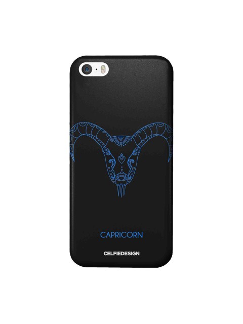

CelfieDesign Black & Blue Capricorn iPhone SE Slim Back Case