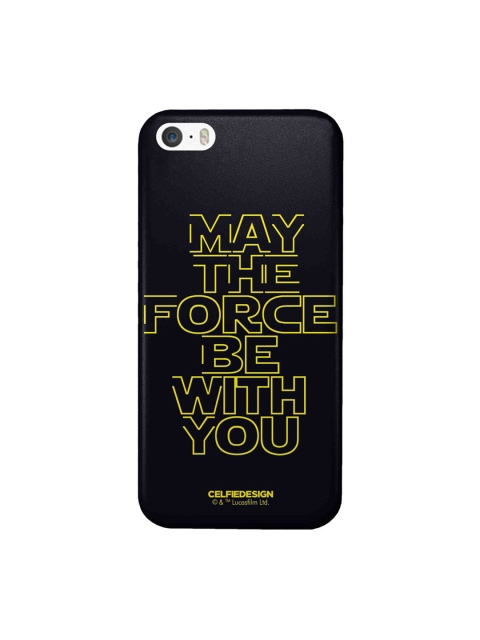 

CelfieDesign Black & Yellow Classic Star Wars Printed iPhone SE Back Case