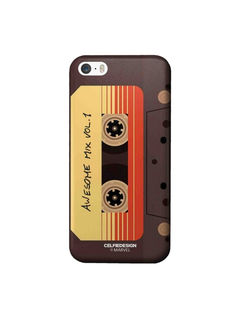 

CelfieDesign Black & Yellow Printed iPhone SE Slim Back Case