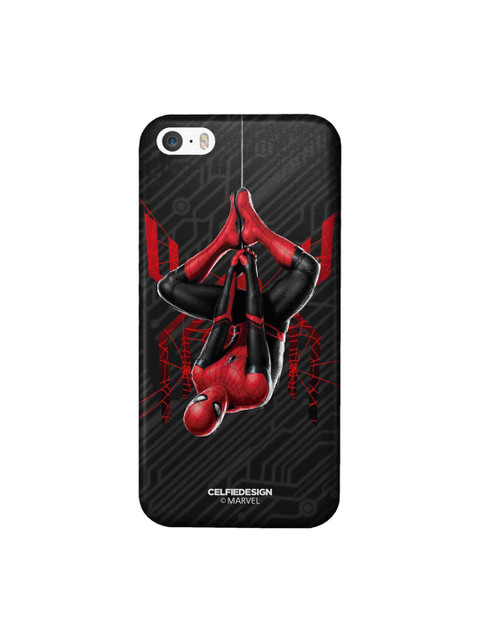 

CelfieDesign Black & Red Coloured Spiderman Tingle iPhone SE Slim Back Case